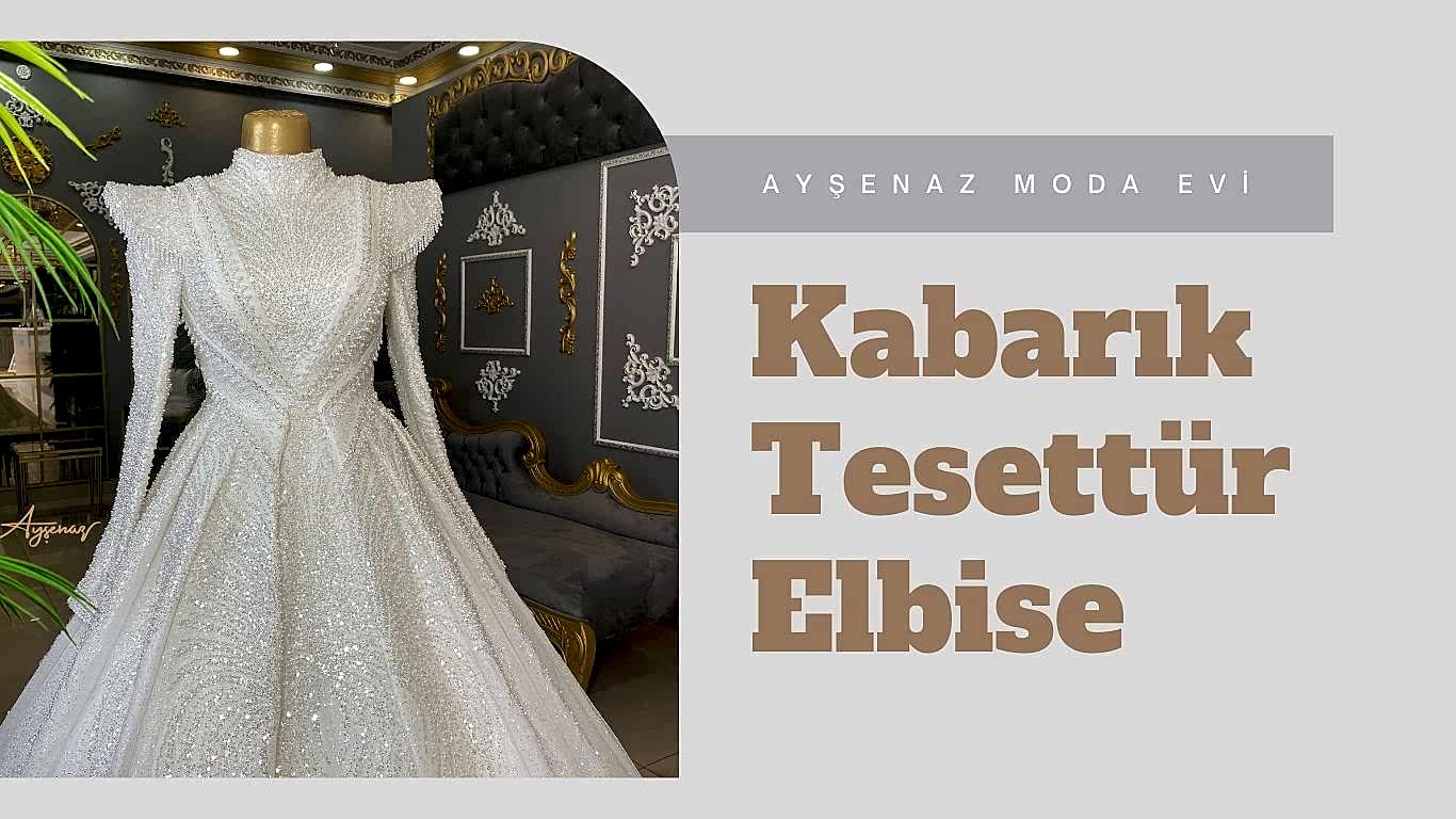 kabarik tesettur elbise