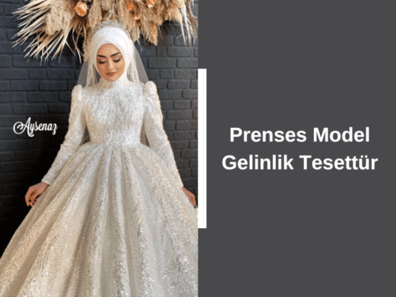 Prenses Model Gelinlik Tesettür