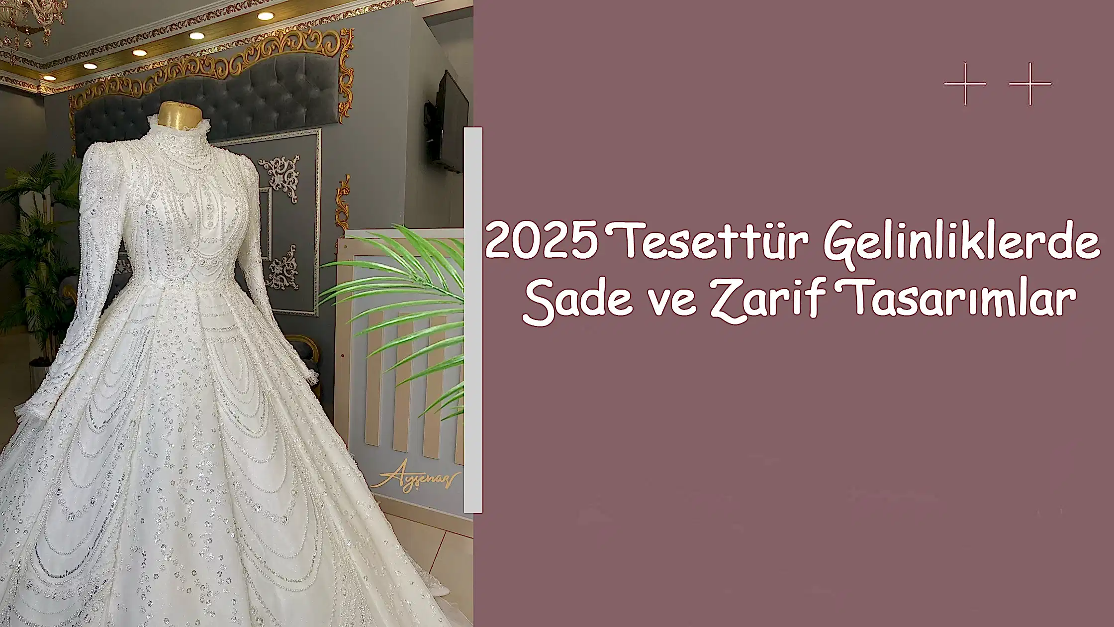 2025 Tesettür Gelinliklerde Sade ve Zarif Tasarımlar